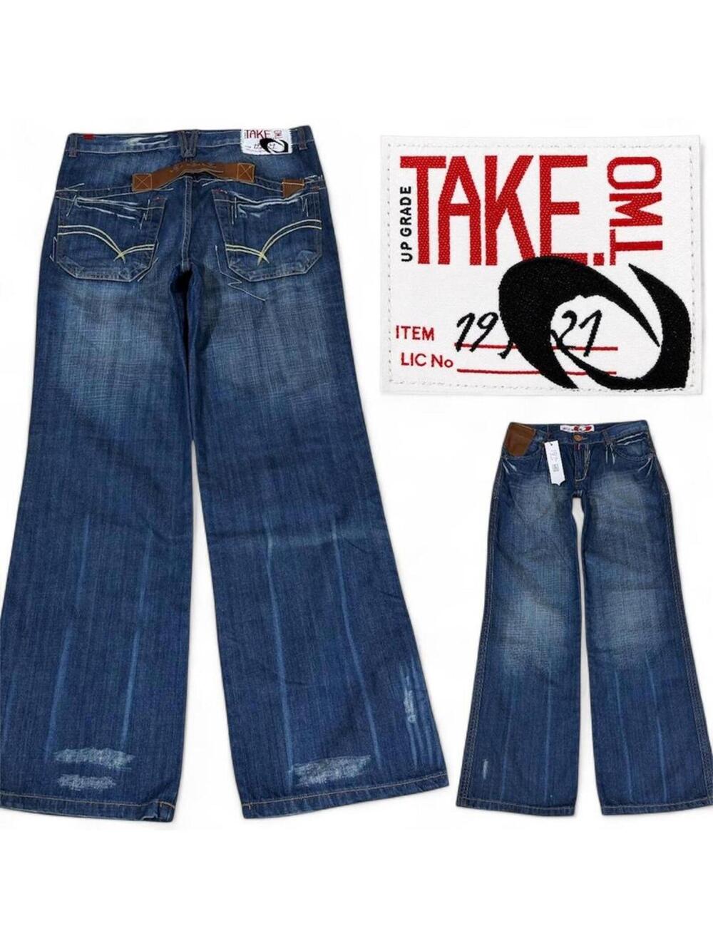 Vintage Style Take Two Upgraded unique detailing denim jeans